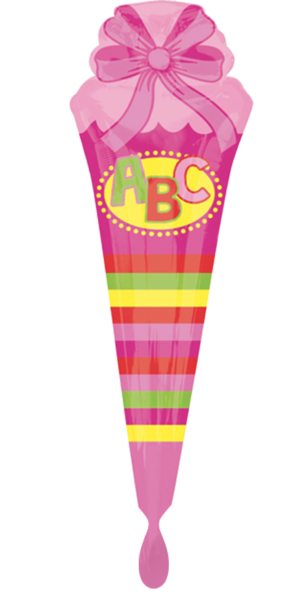 XXL Folieballon Figur - Schultüte Mädchen - 111cm